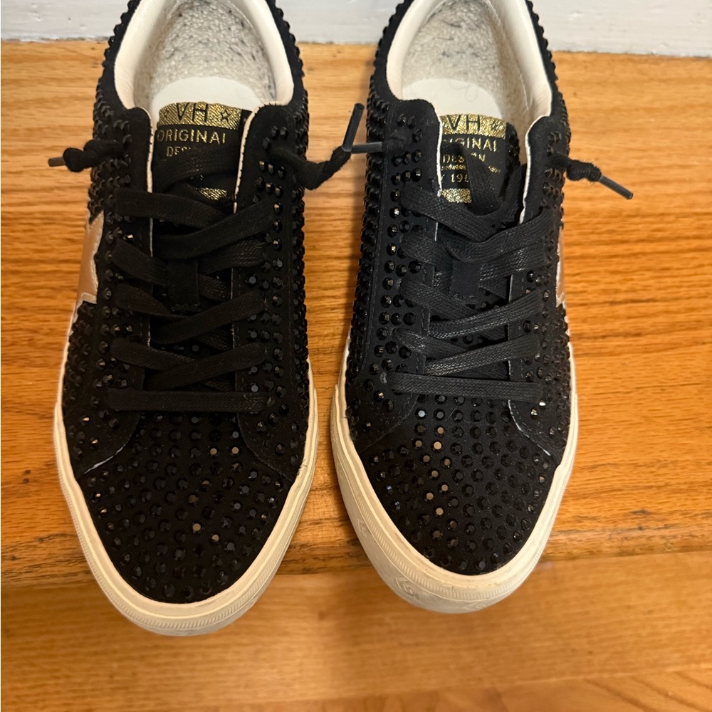 Vintage Havana Bling Black and White Sneakers
